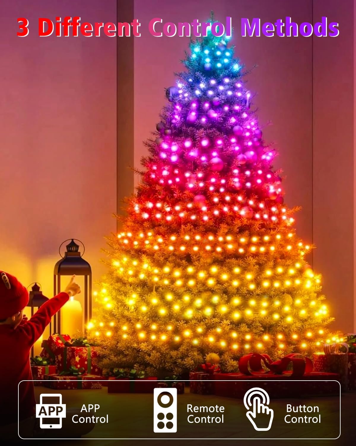 Cluster Fairy Lights 10 ft, 120 LED, Colour Changing with App