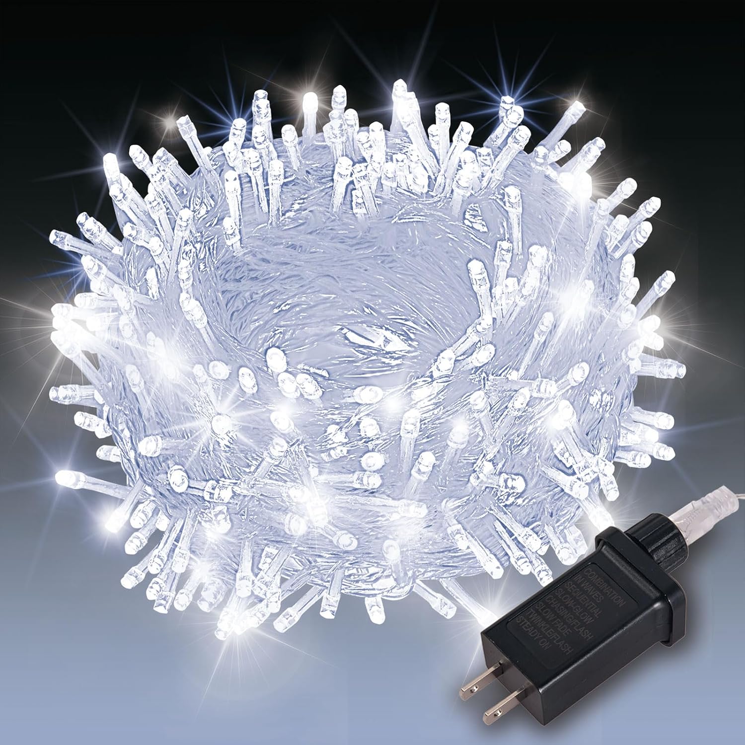 Cool White Plug-in String Lights - 33 ft