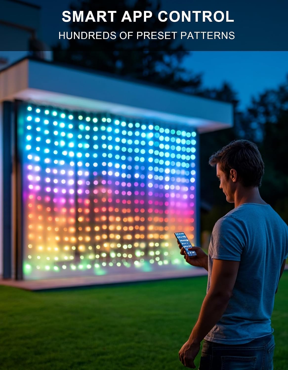 400 LED Colour Changing Curtain Lights - Image 7