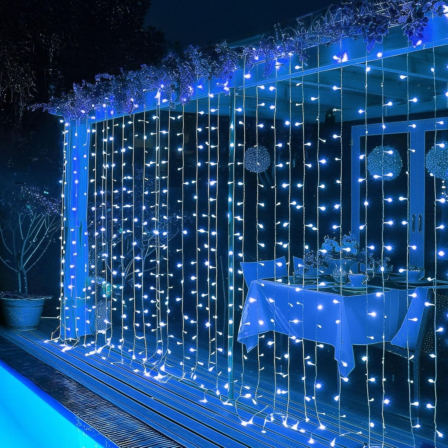 400 LED Colour Changing Curtain Lights - Image 14