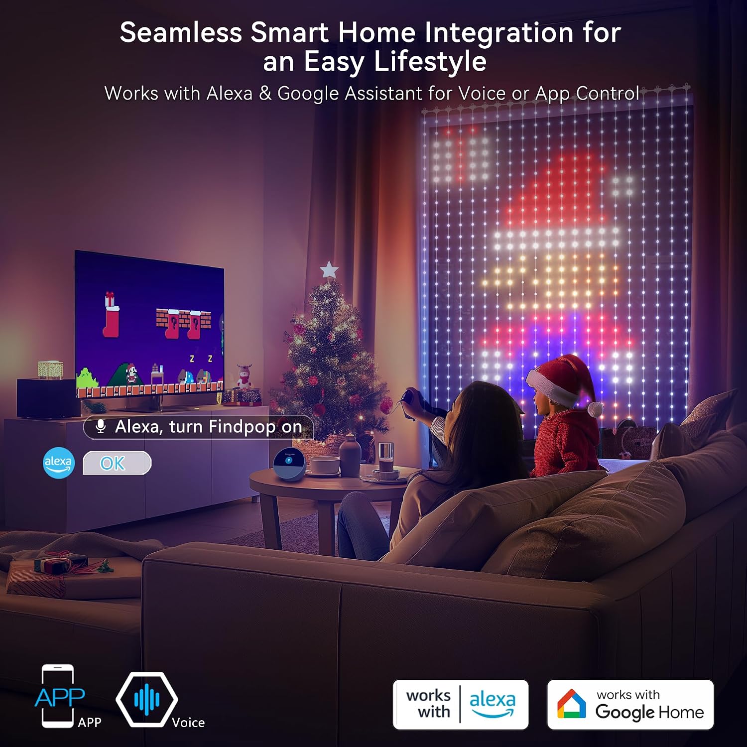 441 LED Smart Curtain Lights with Music Sync - Image 7