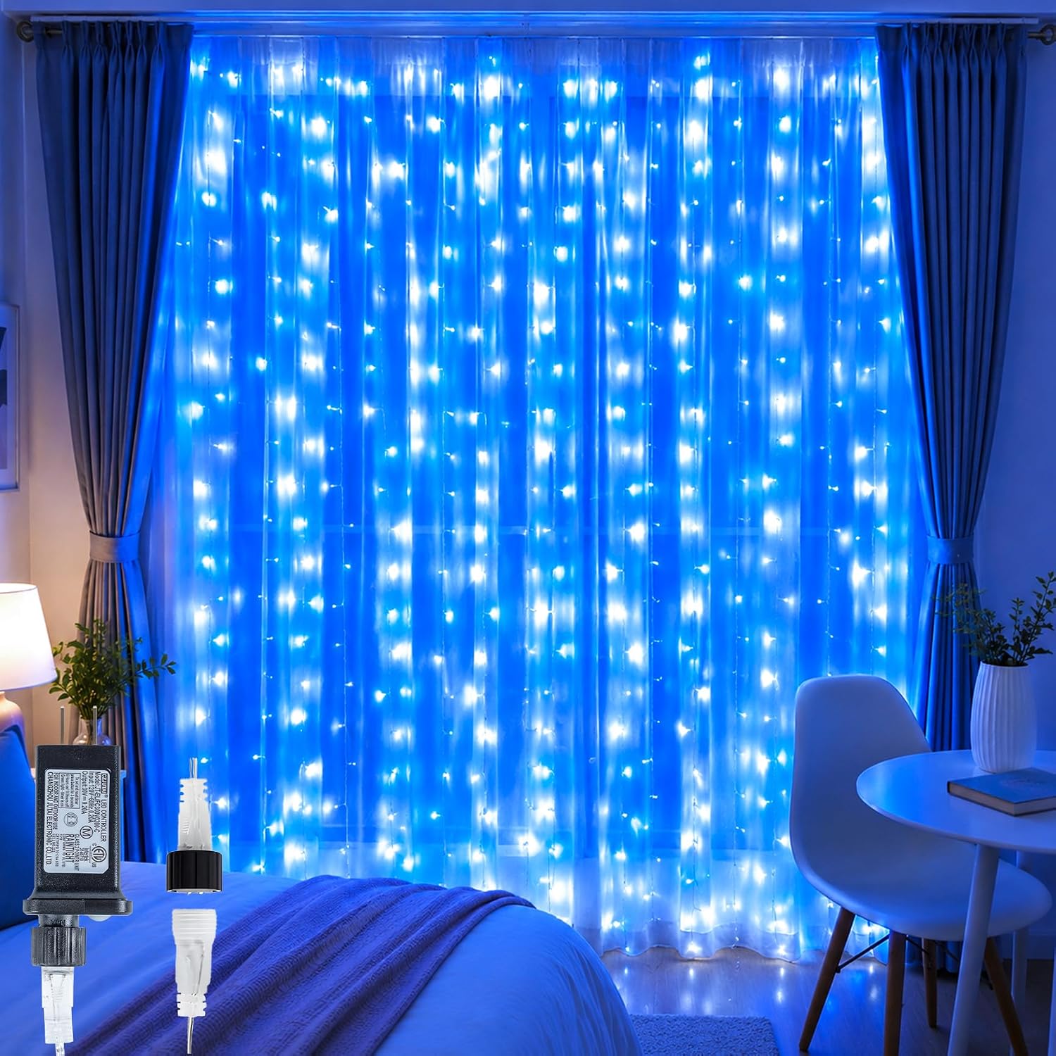 200 LED Warm White Curtain Lights - Image 12
