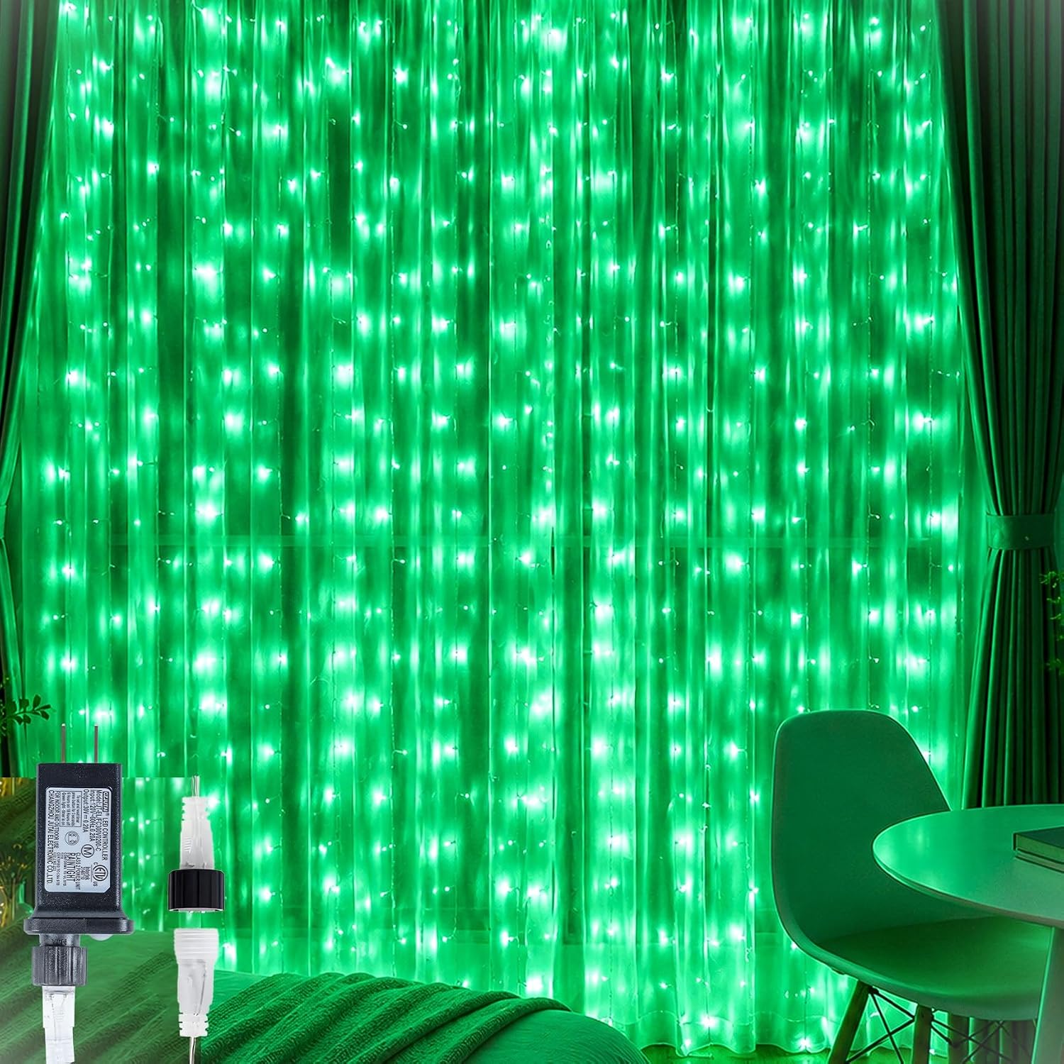 200 LED Warm White Curtain Lights - Image 10