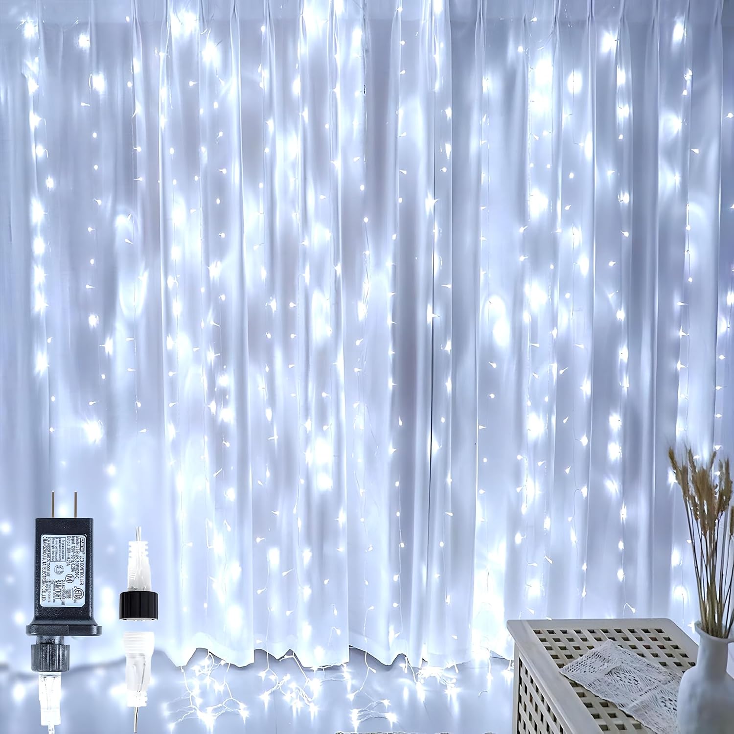 200 LED Warm White Curtain Lights - Image 14