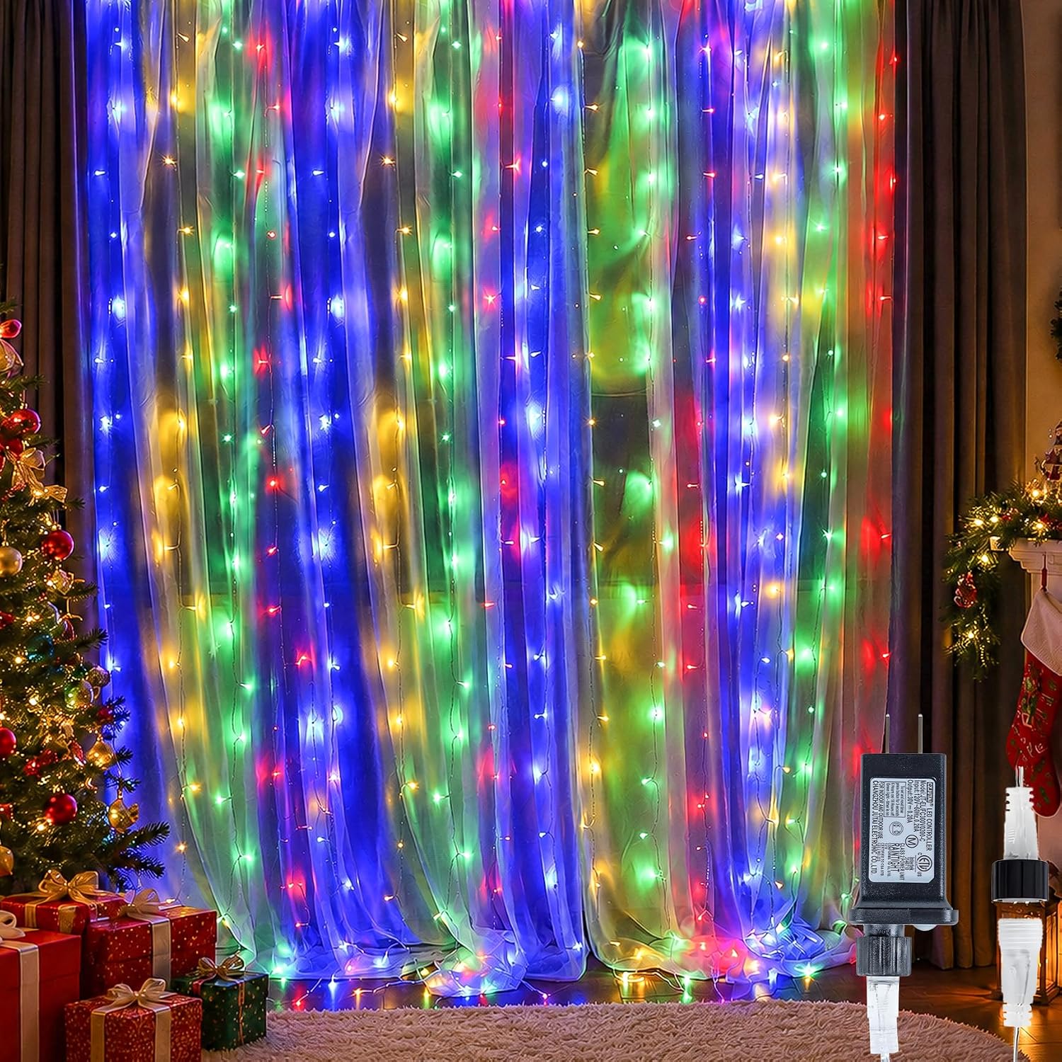 200 LED Warm White Curtain Lights - Image 9