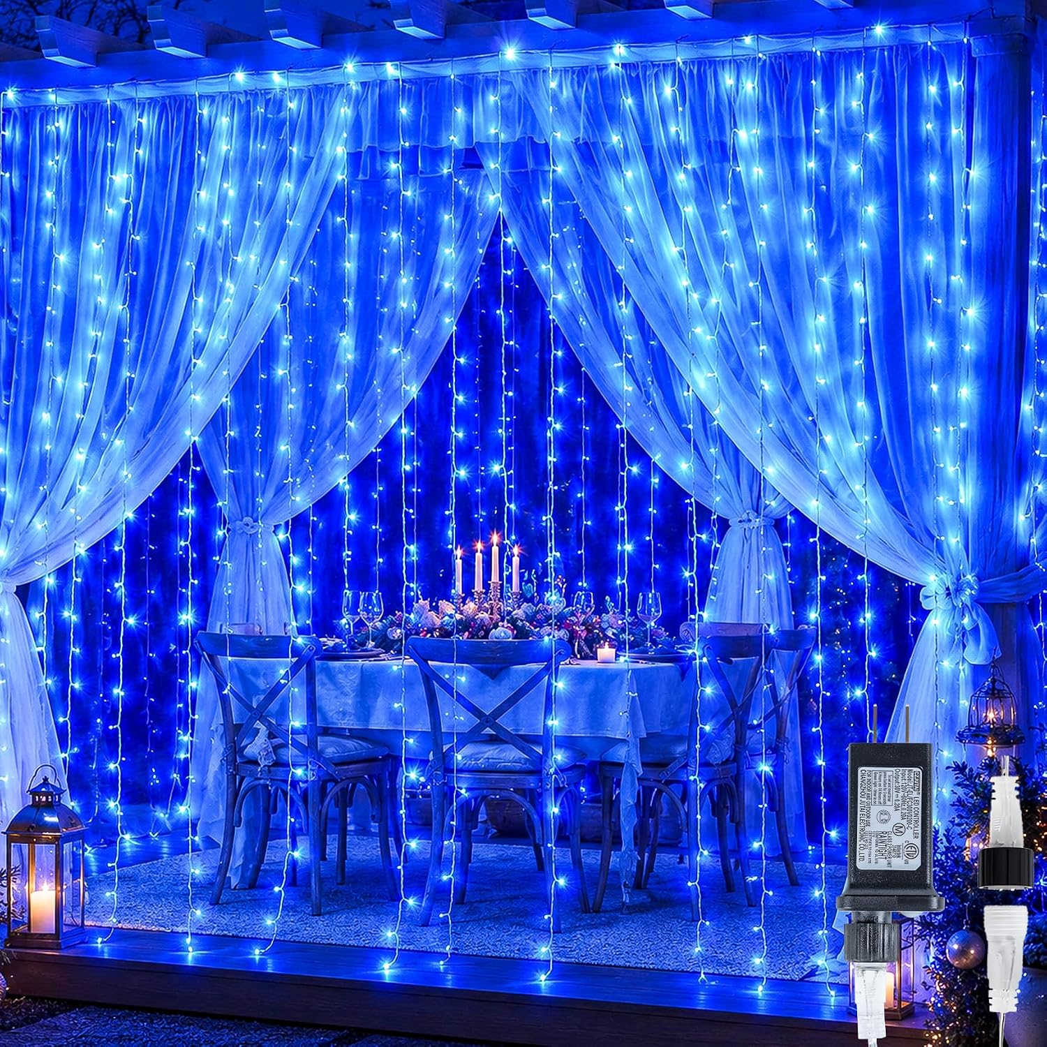 200 LED Warm White Curtain Lights - Image 11