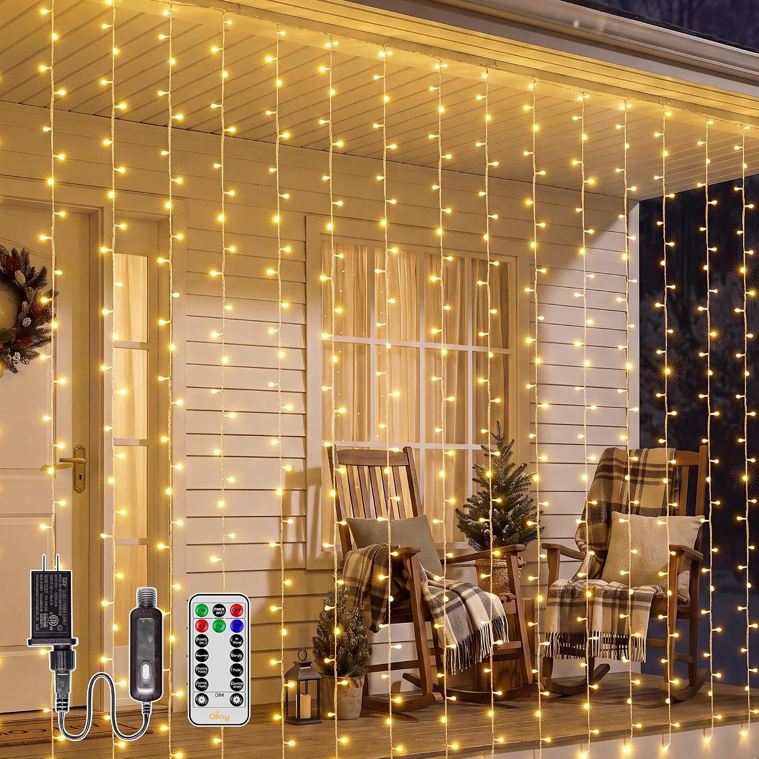 600 LED outdoor curtain lights
