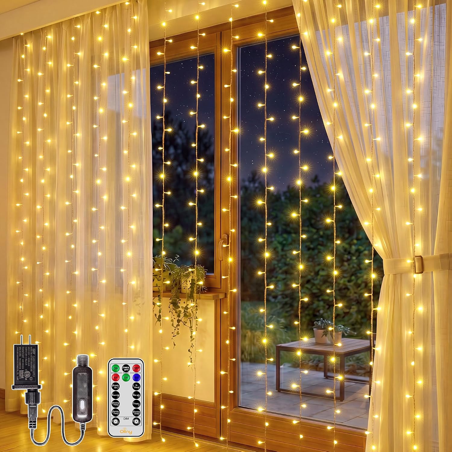600 LED outdoor curtain lights - Image 10