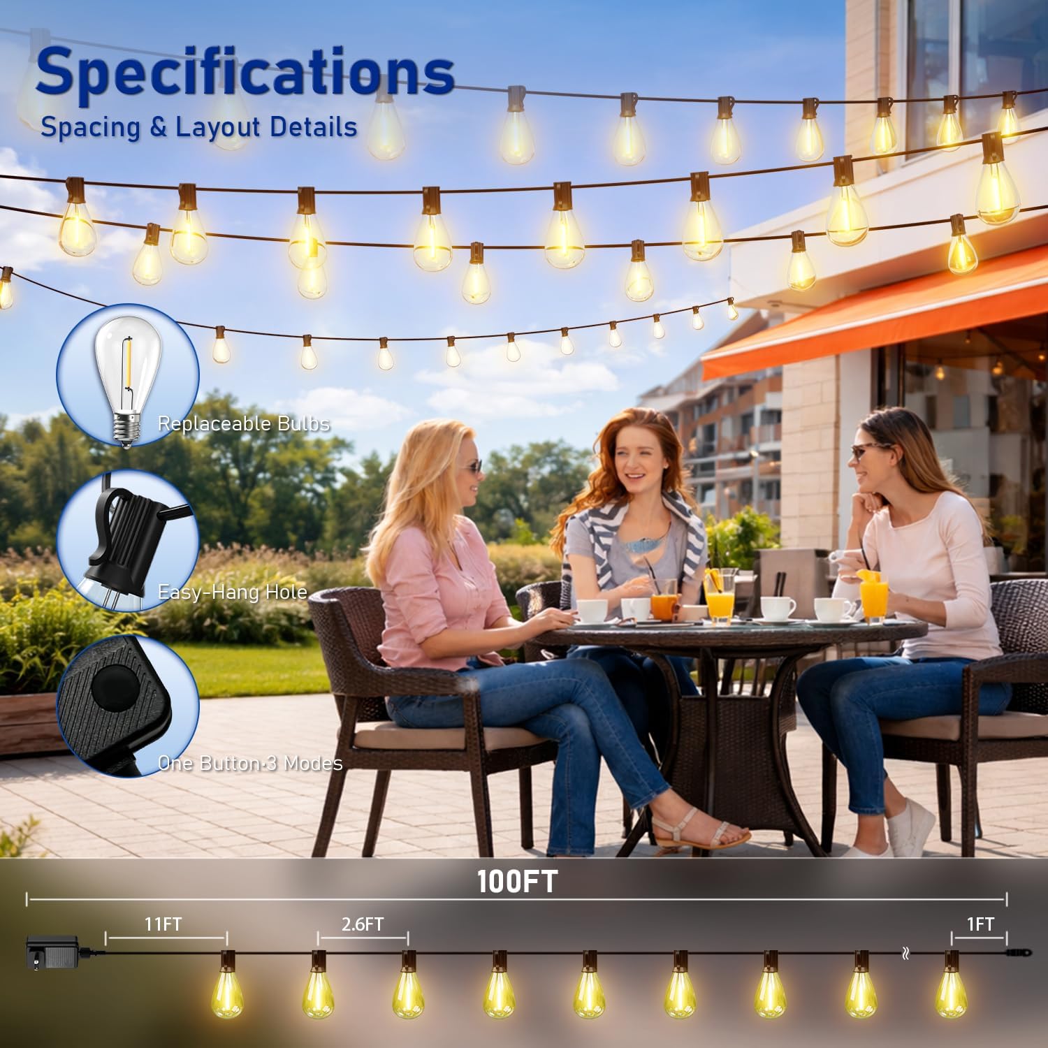 100 Ft Dimmable Outdoor String - Image 7