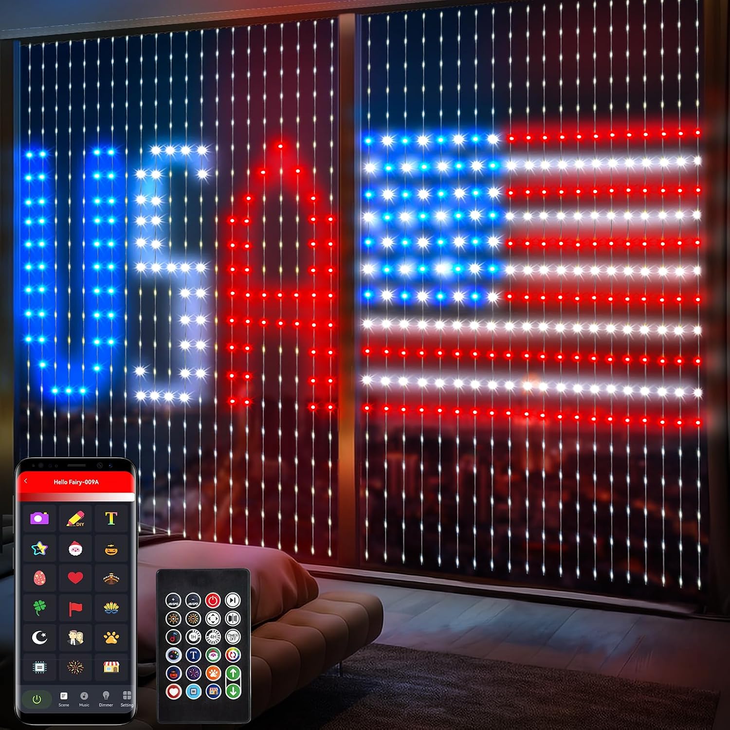 RGB Smart Curtain Lights with Remote - Image 8