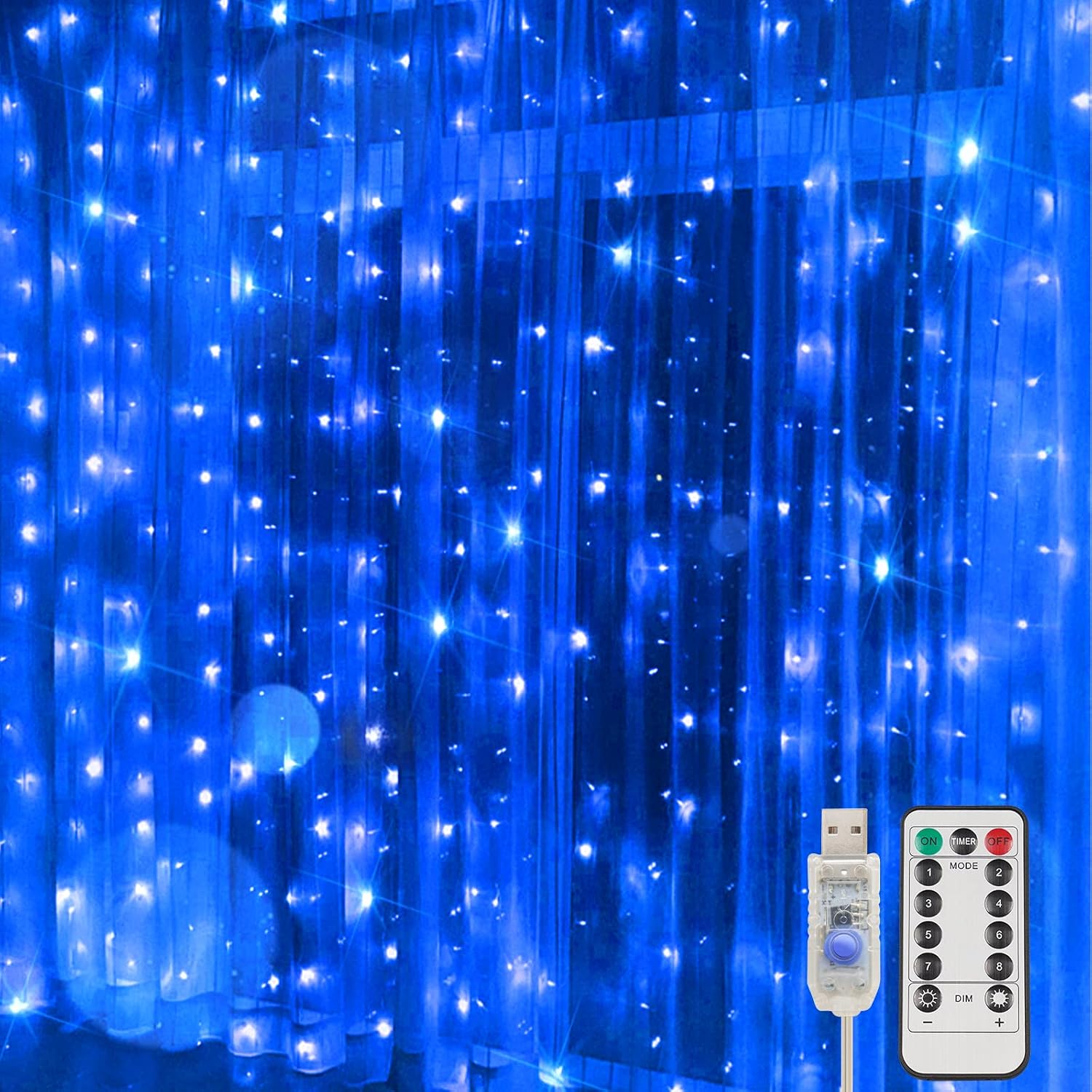 200 LED USB Warm White Curtain Lights - Image 22