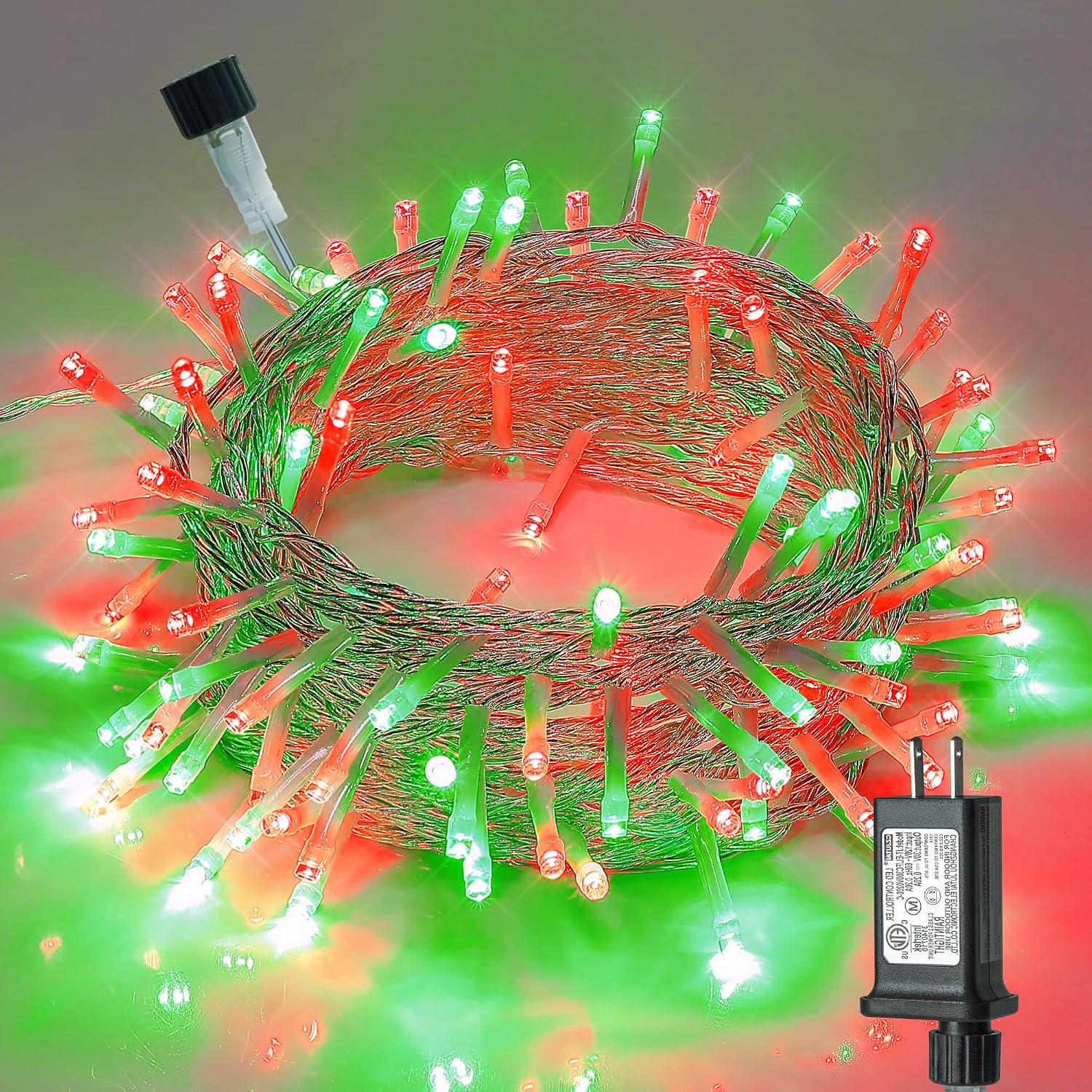 White String Lights 33 ft, 100 LED, Extendable Outdoor Set