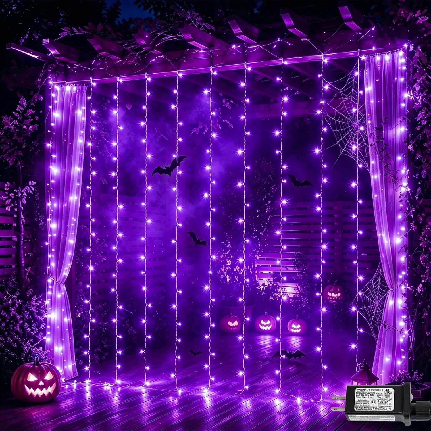 Orange Purple Curtain Lights - Image 13