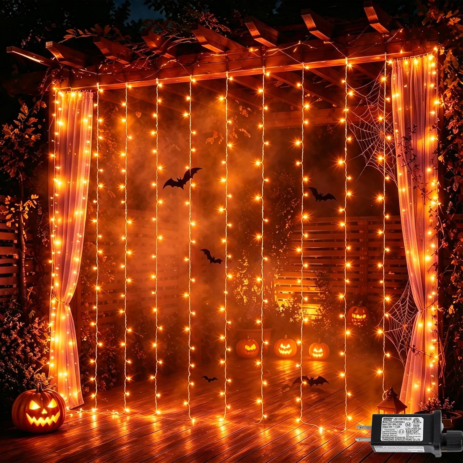 Orange Purple Curtain Lights - Image 9