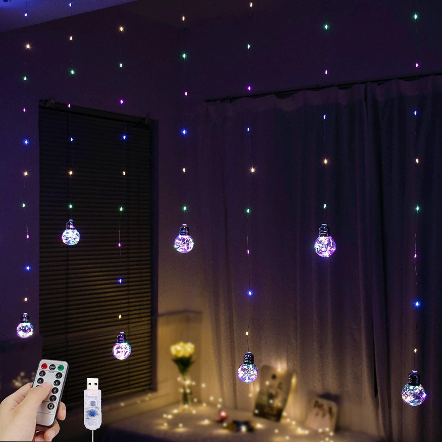USB RGB curtain lights - Image 16